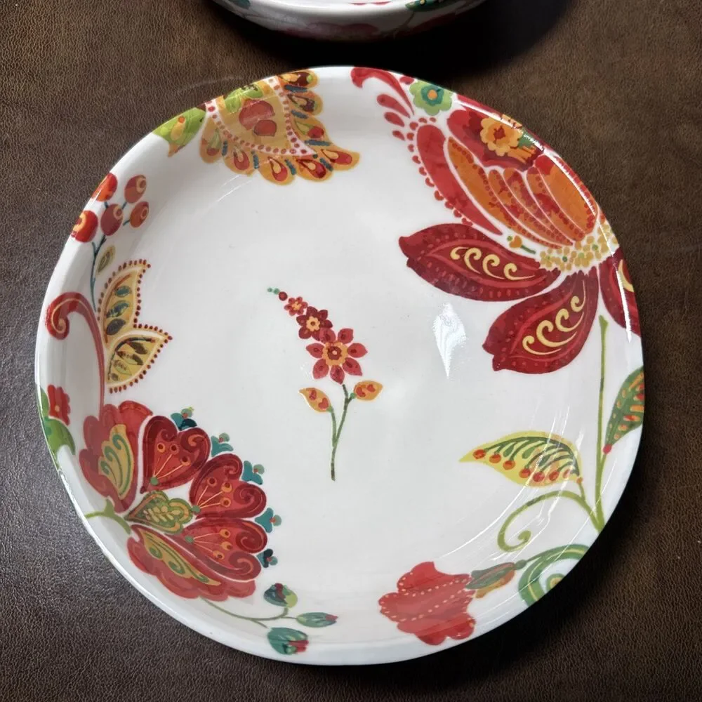 Pair (2) Pier 1 Beatrice Jacobean Soup Cereal Bowls 6.5